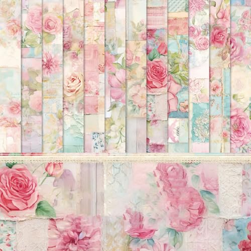Papier de scrapbooking vintage à motif floral pour sublimer vos carnets
