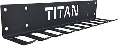 Titan Fitness 5in Depth Belt and Band Hanger, 10 Prongs, Accessory Rack for Resistance Bands, Mini Bands, Collars, Weight Belts