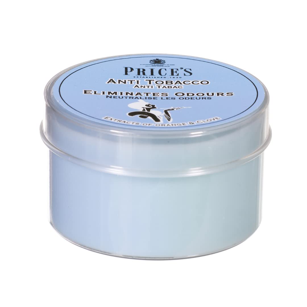 anti tobacco candle Amazon.com: Price's - Anti-Tobacco Tin Candles - Odour Eliminating - Made  with Orange and Clove Extracts - Clean, Fresh, Quality Fragrance