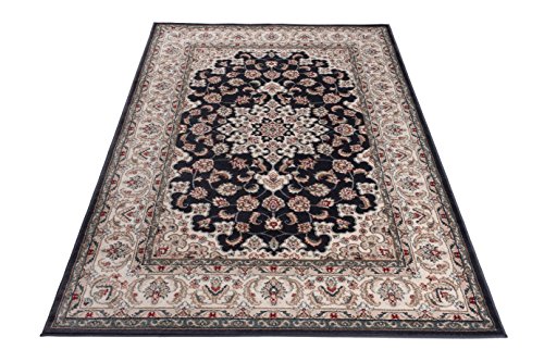Carpeto Orientteppich Teppich Schwarz 300 x 400 cm Medaillon Klassisch Muster - Wohnzimmer Schlafzimmer Esszimmer – Bild 3