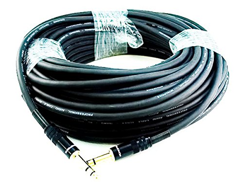Image of Monoprice 104773 35-Feet Premier Series XLR Female to 1 /4-Inch TRS Male 16AWG Cable Black & Premier Series 1 /4 Inch (TRS) Male to Male Cable Cord - 35 Feet- Black 16AWG (Gold Plated)