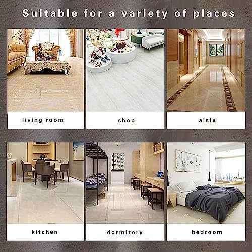 Image of Arkit 3D Vinyl Floor Tiles | Self-Adhesive PVC Waterproof Wall Floor Tile | Kitchen Bathroom Floor Sticker | Wallpaper for Walls (Beige, 6)