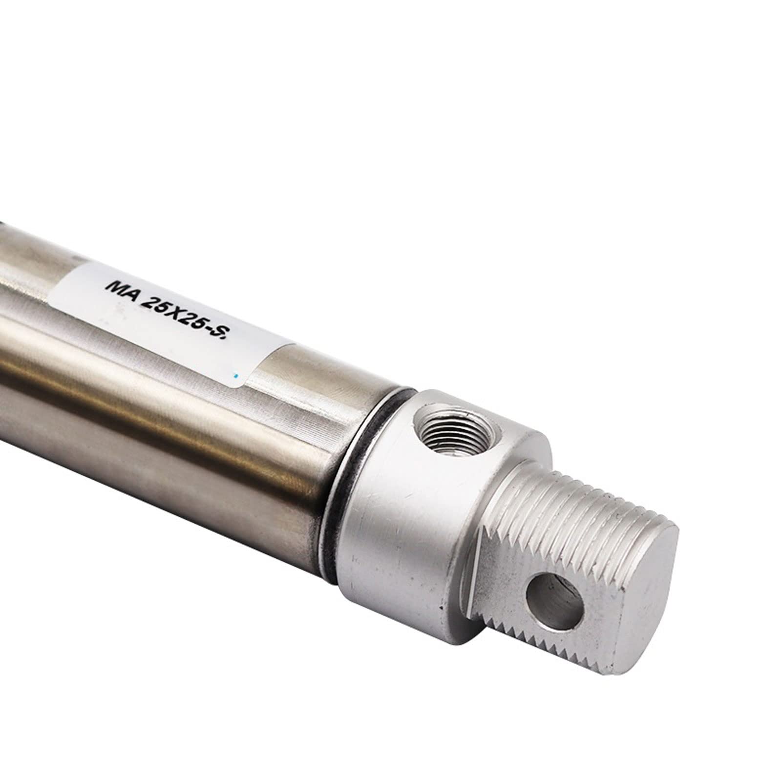 MA25 Luftzylinder Serie Edelstahl Magnetischer Ringhub 25-500 mm Doppeltwirkender Kleiner Mini-Pneumatikzylinder (Color : MA25x250, Size : with LB Accessories)