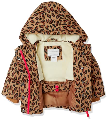 Image of Amazon Essentials Girls and Toddlers' Heavyweight Hooded Puffer Coat, Water-Resistant