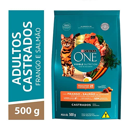 Purina One Nestlé Purina One Ração Seca Para Gatos Adultos Castrados Todas As Raças Frango E Salmão