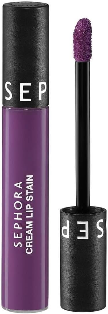 Sephora Cream Lip Stain – Bulaşmayan Kadife Bitişli Ruj - Mat Likit Ruj, 135 Mystic Purple