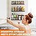 Bunoxea Spice Rack Wall Mounted 3 Pack, Space-Saving Spice Organizer for Spice Jars and Seasonings,Screw or Adhesive Hanging Spice Rack Organizer for Your Kitchen Cabinet,or Pantry Door