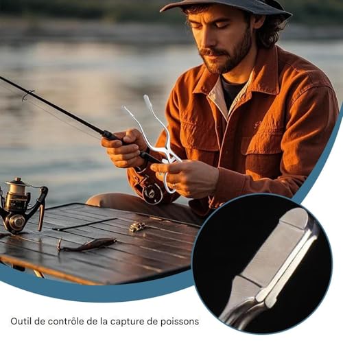 Ganchos para pescar en arroyos y muelles con pinzas ligeras de rio 2