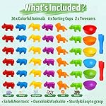 Counting-Animals-Matching-Games-Color-Sorting-Stacking-Toys-with-Bowls-Preschool-Learning-Activities-Educational-Sensory-Montessori-STEM-Toy-Daycare-Sets-Gift-for-Toddlers-Kids-Boys-Girls-Aged-3-Year