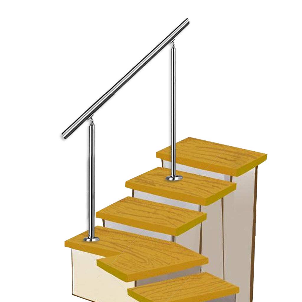 LWJSOCP Stair handrail Stainless steel stair handrails indoor - degree adjustable - 120 cm banister rail for balcony garden outdoor stairs