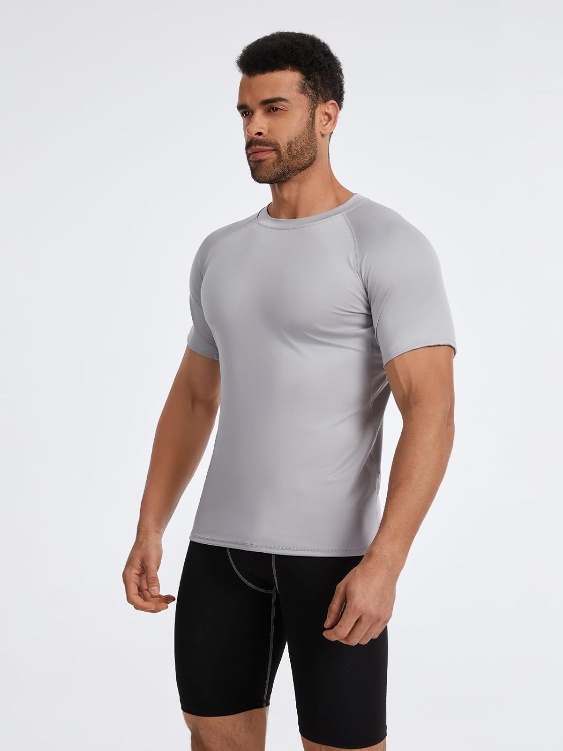 5 Pack Compression Shirts Men Cool Dry Base Layer Undershirts,Short Sleeve T Shirts