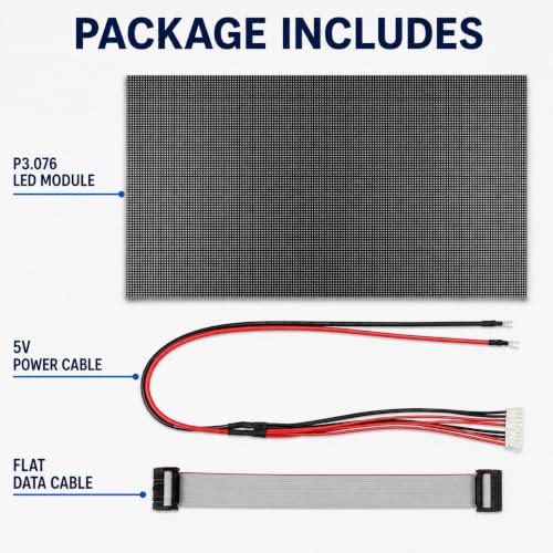 Image of P1.25 COB Indoor LED Display Module, 20 Pack 320 x 160mm Flip-Chip LED Screen Panels, 256 x 128 Pixels, 3840Hz, Front Service LED Video Wall Modules for Conference Rooms