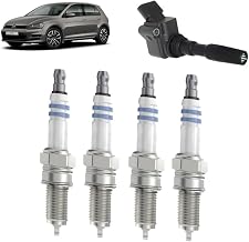 Kit bobina IGN1015 + 4 candele R7B8 compatibile con Vw golf 7 vii 1.4 TGI CNG Benzina/gas naturale (gnc) 2013-2018