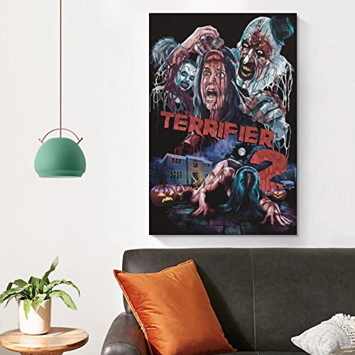 Bji Movies Wall Art Films Halloween Terrifier 2 Demon Clown Poster Prints Poster Decorative Painting Canvas Wall Art Room Posters Office Decorations 16X24Inch(40X60Cm) #TOP3