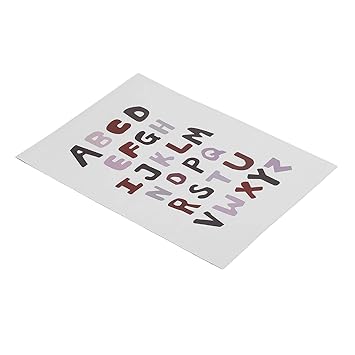 Educational Preschool Poster, Exquisite Pattern Baby Wall Picture Simple PE Coating Easy Pasting with Double Sided Sticker for Kids Room(Letter)
