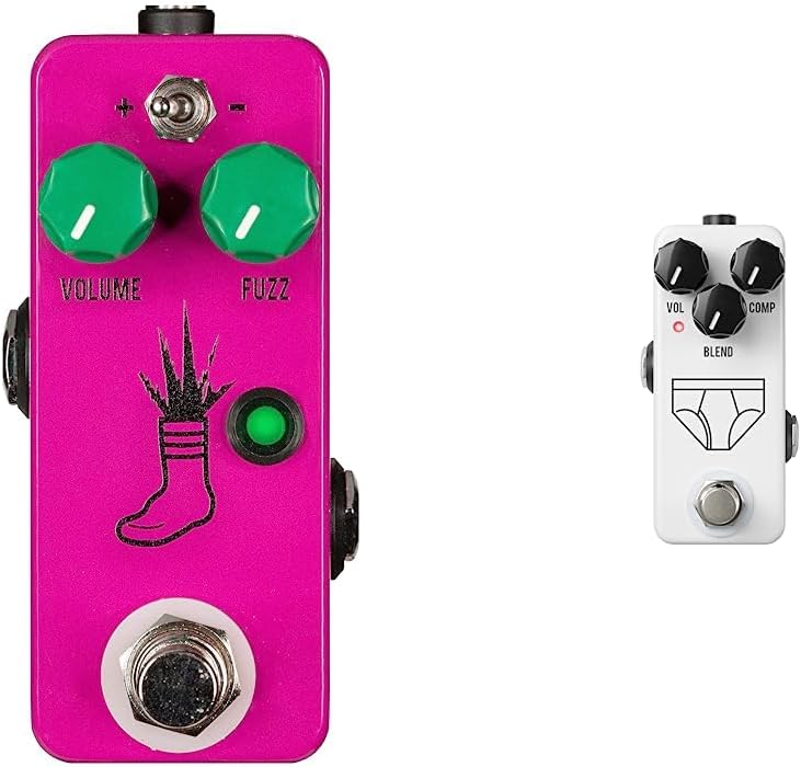 JHS Mini Foot Fuzz V2 Fuzz Guitar Effects Pedal & Whitey