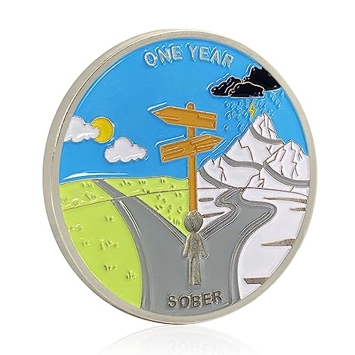 Moeda de sobriedade de 1 ano fichas e medalhões AA Chip de sobriedade de um ano Presentes de sobried