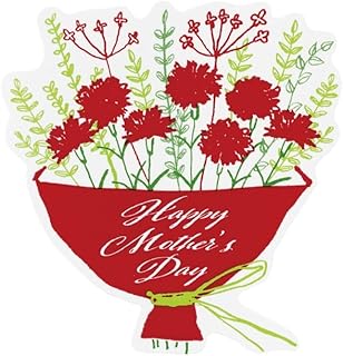 ヘッズ 日本製 シール 5.6×5.8cm レッド 100枚 母の日 マザーズデー ギフトシール ポイントシール カーネーションブーケ HEADS MA-36S