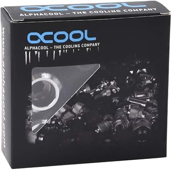 Alphacool Eiszapfen PRO HardTube G1/4 Fitting, 16mm OD, Chrome, 6-Pack