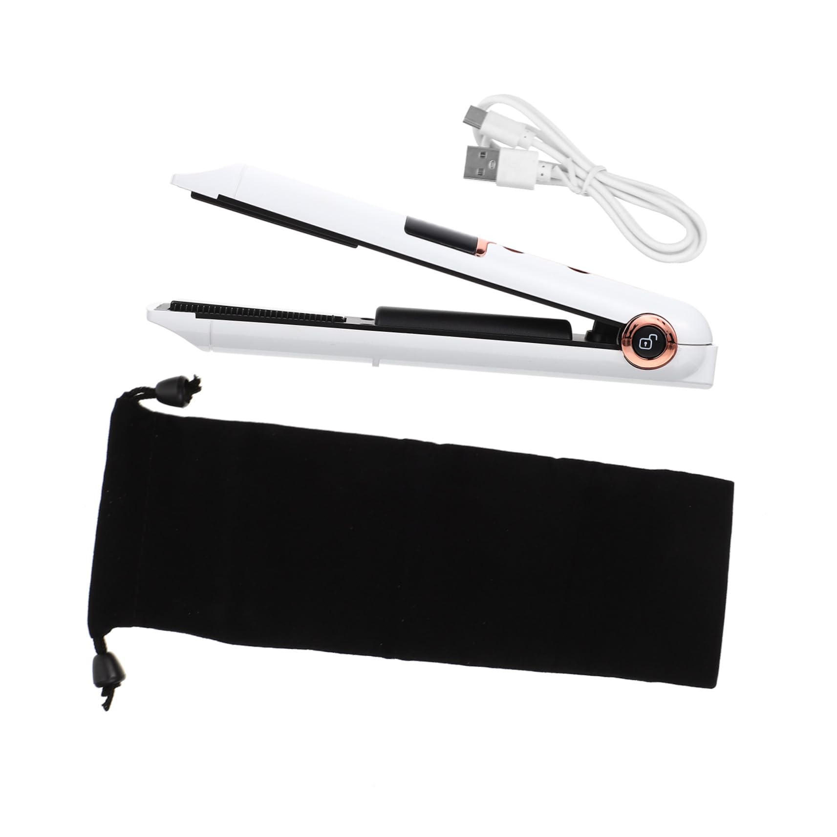 FOMIYES Plancha y Rizador Inalámbrico Cabello 1 Unidad Tamaño Compacto Color Marfil Multifuncional para Niñas y Mujeres Uso Portátil de Viaje para Alisar y Rizar