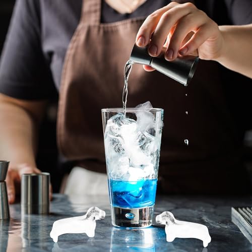 HEMOTON Silikon Eiswürfelform Kleine Hunde 9-Fach Eiswürfel Form Für Cocktails Und Backen 8.7X6.3X0.7 Zoll