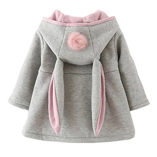TMEOG Pasgeboren Peuter Baby Meisjes Leuke Konijn Oren Mantel Hooded Herfst Winter Warm Jassen Jassen Bovenkleding Bovenkleding Winter Kleding