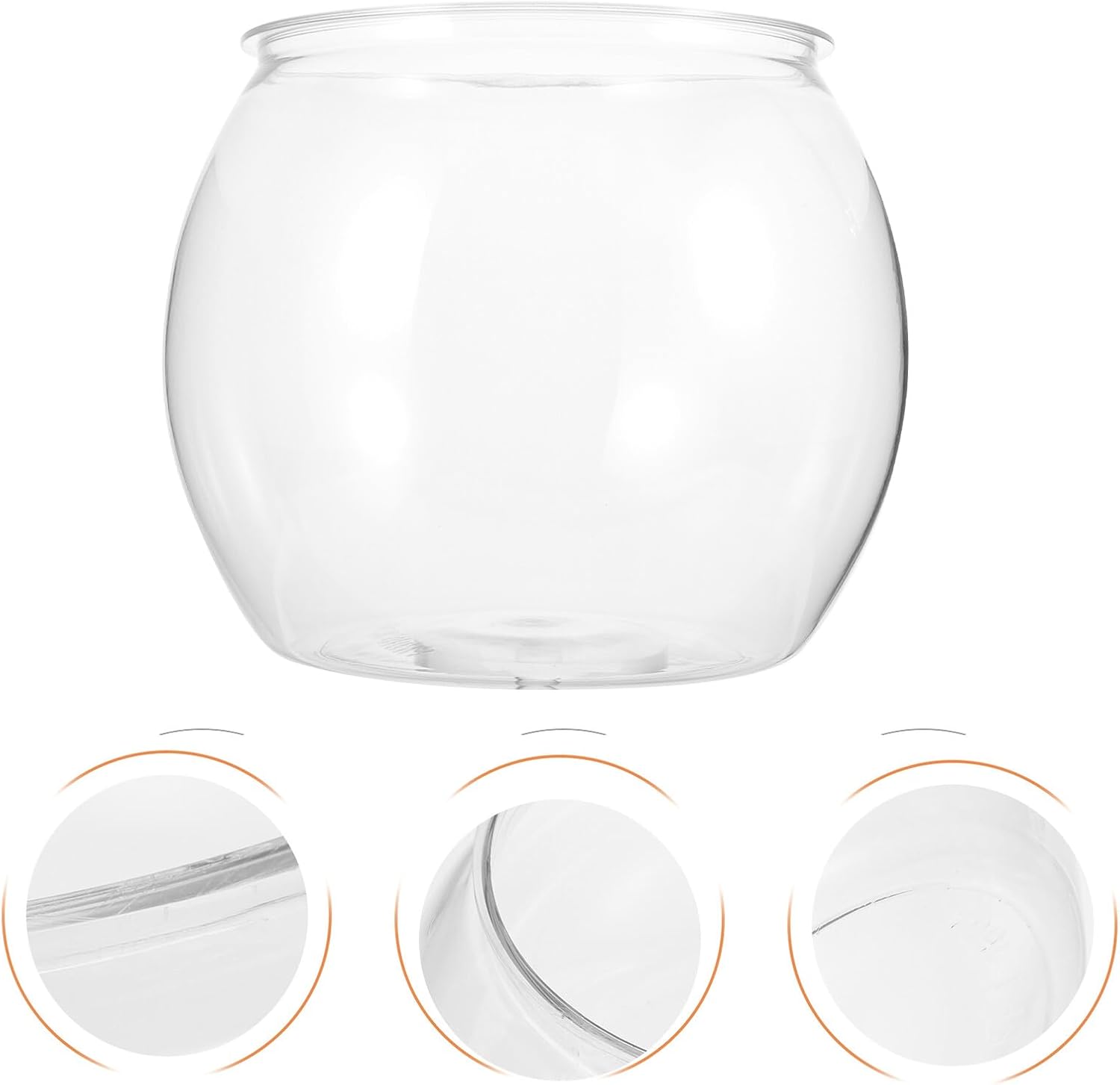 Desktop Fish Tank Micro Landscape Container Plastic Fish Bowl Aquarium for Office Home Tabletop Decor