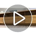 70" Modern Rounded-Corner TV Stand for 70-80 Inch TVs(Natural Oak) image 7