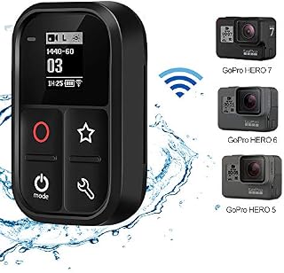 TELESIN Upgraded Smart WiFi Remote Control, Waterproof Camera Controller with LCD Screen Indicator