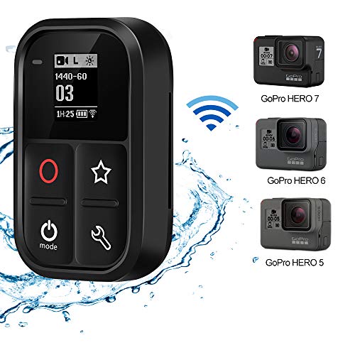 TELESIN Upgraded Smart WiFi Remote Control, Waterproof Camera Controller with LCD Screen Indicator
