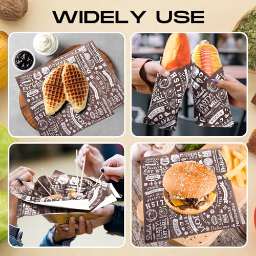 Papier ciré résistant à la graisse pour pique-nique et emballage de sandwichs maison - 7