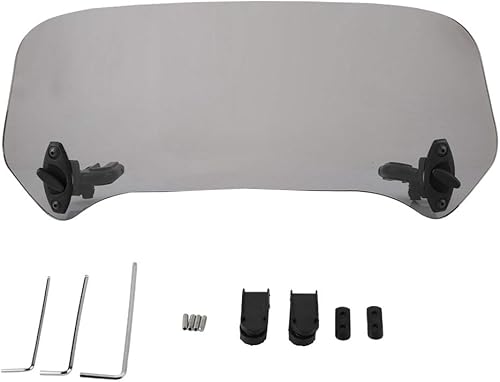 Miniatura 5 de Akozon Deflector de parabrisas, deflector universal para parabrisas de motocicleta, deflector de aire (pequeño ahumado)