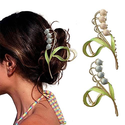 6Pcs Hair Claw Clips For Women Flower Large Non-Slip Strong Metal Butterfly Flower Mermaid Hair Clips Sparkly Hold Hair Jaw Clips Cute Hair Claws Big Butterfly Clips #TOP3