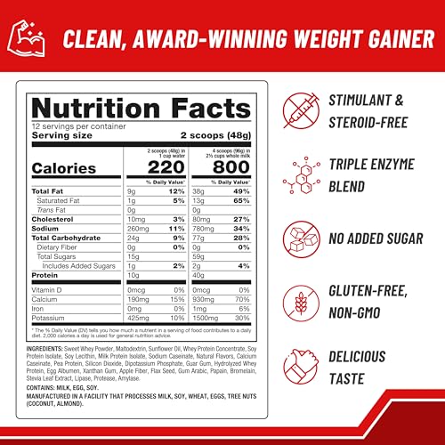 naturade weight gain instant nutrition drink mix vanilla 203 ounce