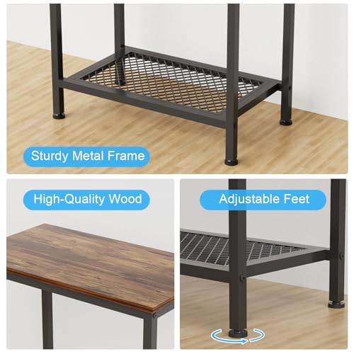 VyGrow Soporte para pecera de 10 galones, soporte pequeño de 2 niveles, estante de tanque de tortuga para sala de estar, tienda, oficina, carga de 158 kg, 53 x 30 x 81 cm, color negro - imagen 4