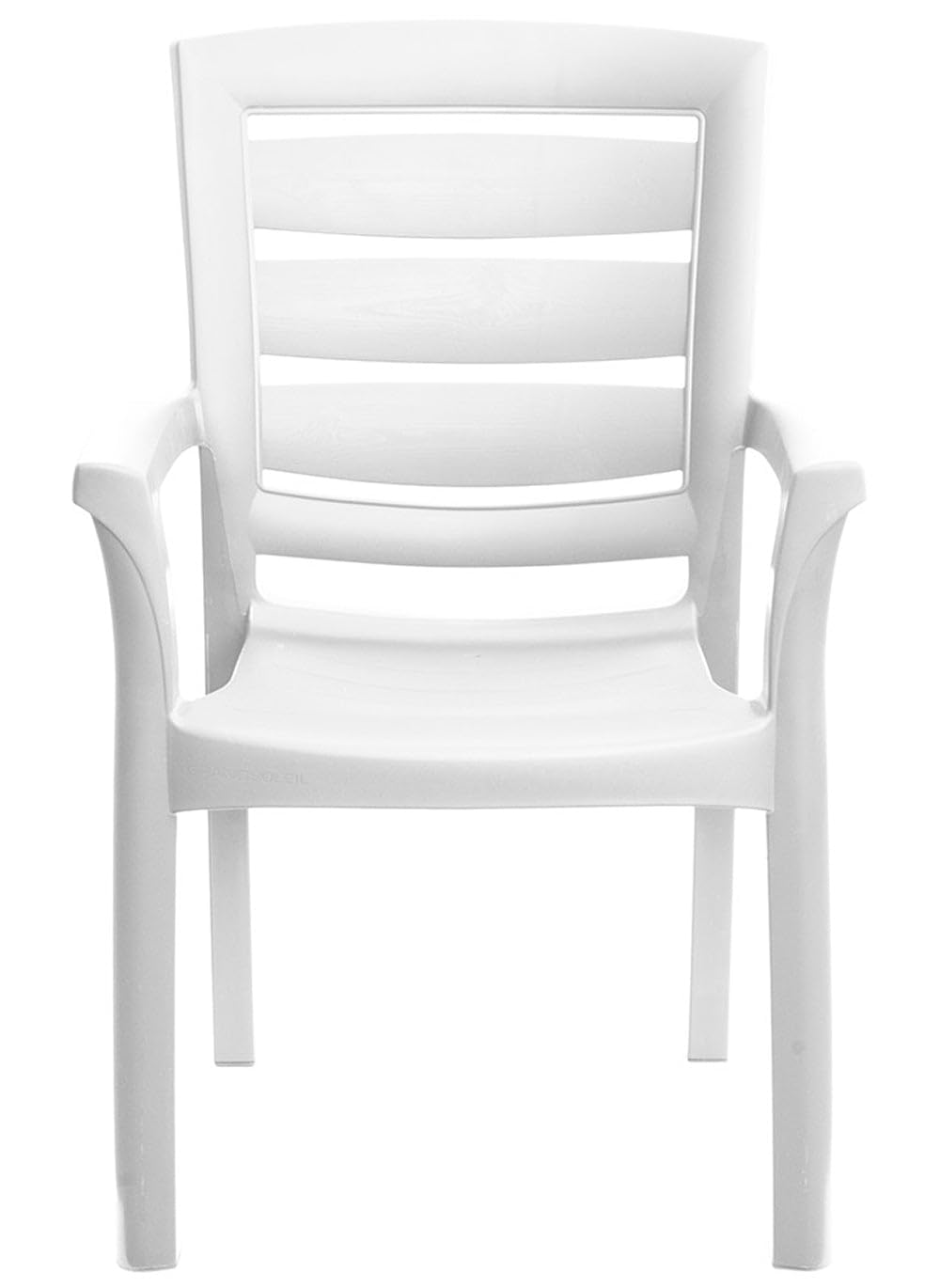 GRAND SOLEIL Grandsoleil Green Boheme Greenpol - Poltrona impilabile, 64 x 59 x 90 cm, colore: bianco, in polimero