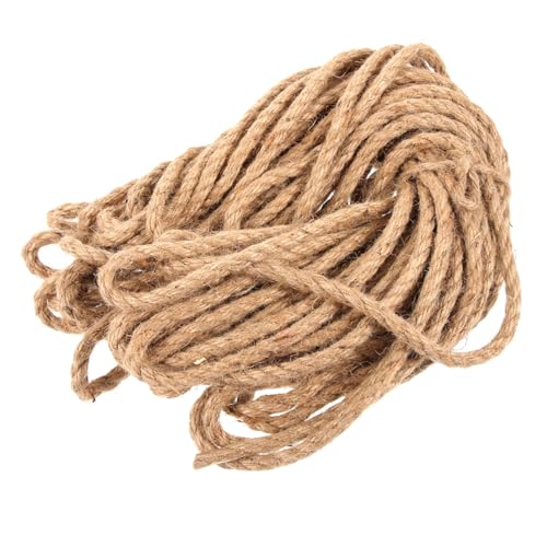 WOONEKY Cuerda Natural de Yute Resistente para y Jardinería Cuerda Gruesa Anticorrosión para Manualidades y Decoración Vintage