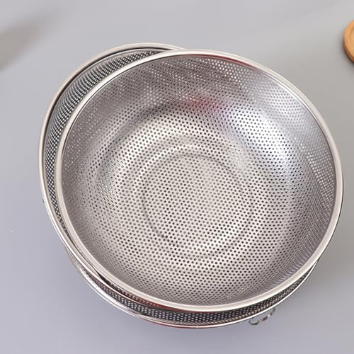 Colador de acero inoxidable para lavar arroz y frutas miniatura 3