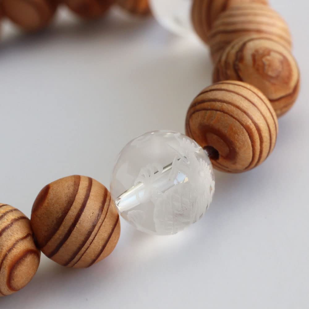 Amazon.co.jp: [念珠ドットコム] 約12mm水晶・四神ブレスレット 約10  