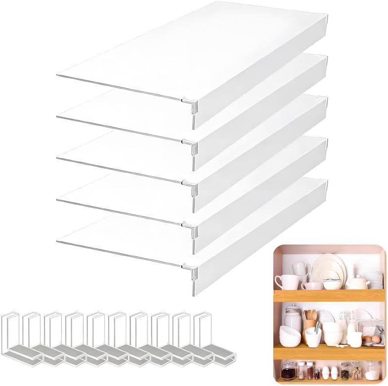 Wood Wire Shelf Cover 20x16x2in White Ready to Use,Faux Wood Shelf Covers for Wire Shelving,Rustic Closet Shelves Covering Toppers,for Pantry,Bathroom,Kitchen