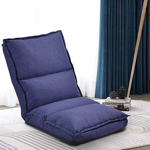 Floor Gaming Chair for Kids, Fabric Upholstered Folding Chair Lazy Sofa Adjustable Floor