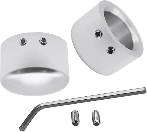 Miniatura 6 de Tapa de tuerca de eje delantero Tapas de eje para Harley Softail Electra Road Glide Sportster (plata)