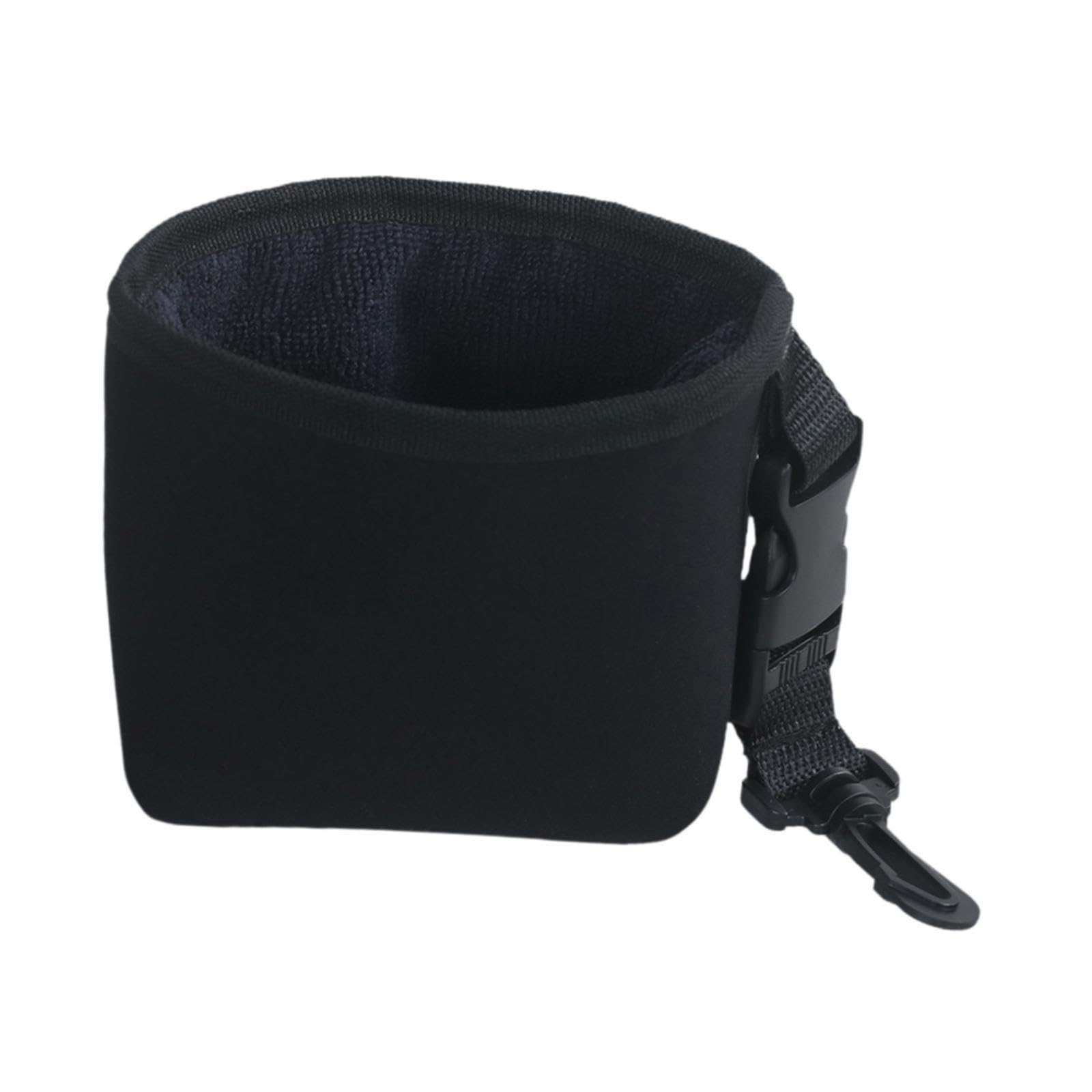 kowaku Golf Club Cleaning Bag Scrub Bag Pouch Lightweight Cleaning Tool Golf Club Ball Washer Pocket for Men Practice Outdoor Golfer, Black