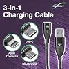 BoxWave Cable Compatible with Jumper EZpad M10SE - MagnetoSnap PD AllCharge Cable (100W), Magnet Charging Braided USB Type-C Micro - Jet Black