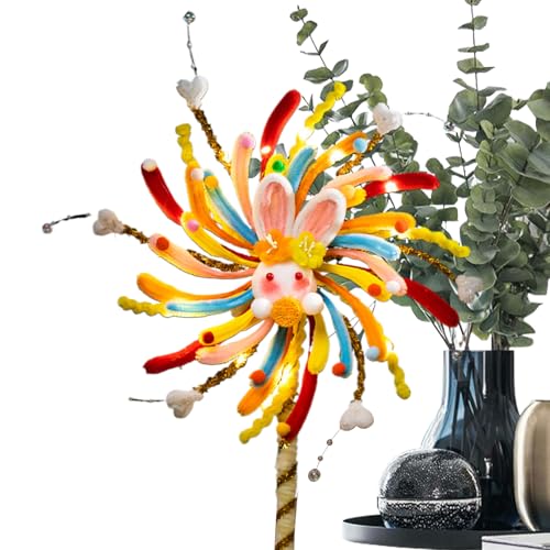 Lexsyn Pfeifenreiniger Für Bastelarbeiten,Frohes Neues Jahr Ornament,Bunte Bastelreiniger für Kinder - Für Kinder, Jugendliche, Heimwerker, Partydekoration, Fotomotive und Windmühlenprojekte