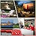 Iuoni Inflatable Projector Screen I Air-Tight No-Blower Design,Made from TPU Tarpaulin, 120 inch (Equivalent to 16ft) for Indoor & Outdoor Use Backyard, Pool, Party, Camping, Movie Night Parties