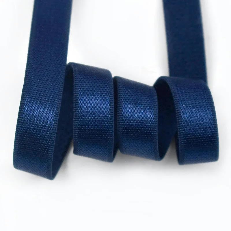 Cinta elástica de nailon, Bandas elásticas de nailon 10 mm for coser longitudes múltiples multicoloras DIY(Navyblue 10mm,50Meters)