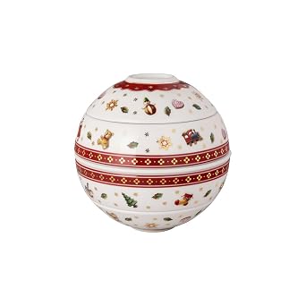 Villeroy & Boch – Toy's Delight La petite Boule, set di stoviglie in porcellana, stoviglie natalizie, set di ciotole, 5 pezzi., Ø 14 cm, lavabile in lavastoviglie, utilizzabile nel microonde