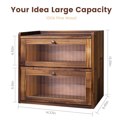 Wooden-Bread-Box-for-Kitchen-Countertop-2-Layer-Large-Capacity-Storage-Vintage-Farmhouse-Bread-Keeper-Storage-Container-Bin-with-Clear-Acrylic-Window-Brown