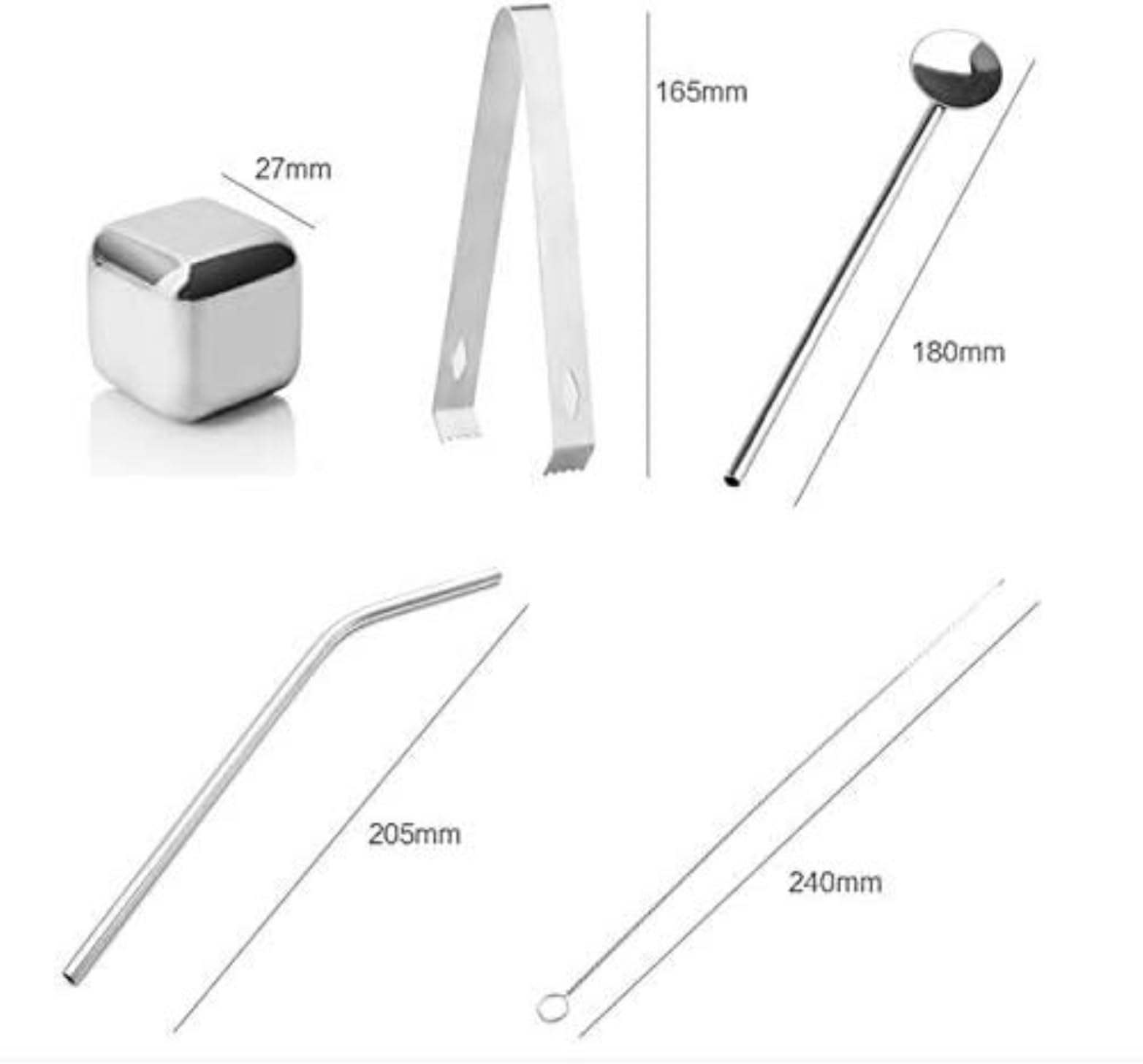 Coctelera Profesional Juego De 22 Uds. De Coctelera para Barman, Juego De Herramientas para Principiantes Kit Coctelería (Color : 22pcs, Size : 550ml)